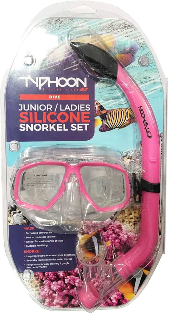 Ladies/Junior Pink Typhoon Mask & Snorkel Set