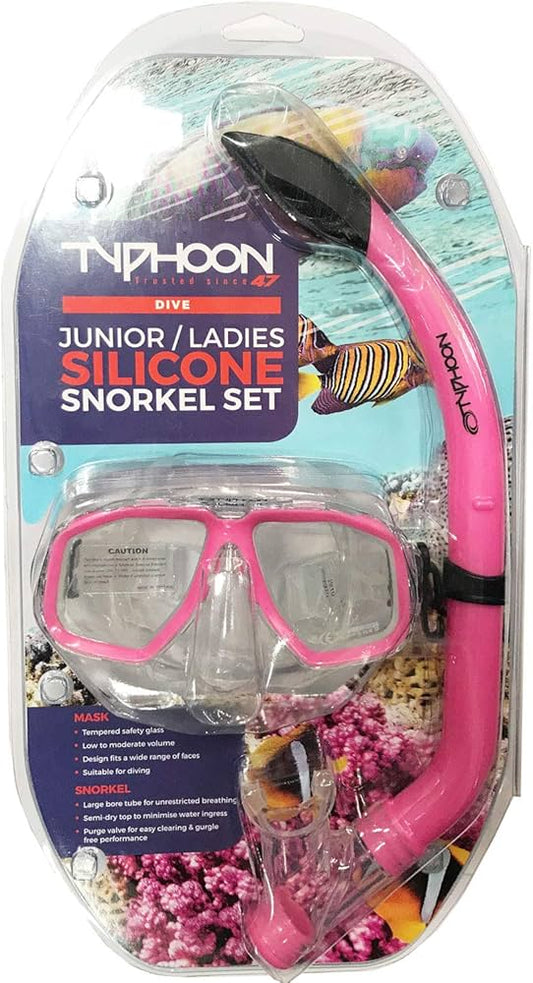 Ladies/Junior Pink Typhoon Mask & Snorkel Set