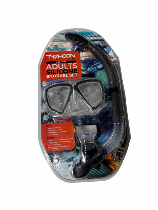 TYPHOON ADULT MASK & SNORKEL SET - GREY